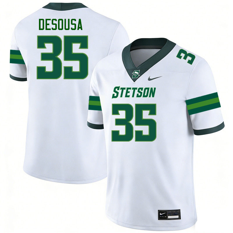 Stetson Hatters #35 Paul DeSousa College Football Jerseys,Uniforms-White